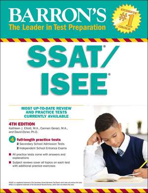 SSAT/ISEE: High School Entrance Examinations de Barron's Educational Series