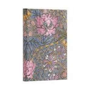 Paperblanks Morris Pink Honeysuckle William Morris Hardcover Mini Lined Elastic Band Closure 176 Pg 85 GSM