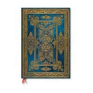 Paperblanks Blue Luxe Luxe Design Hardcover Journal Grande Unlined Elastic Band Closure 128 Pg 120 GSM