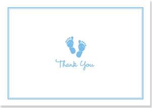 Baby Steps Blue Thank You Notes (Stationery, Note Cards, Boxed Cards) de Peter Pauper Press