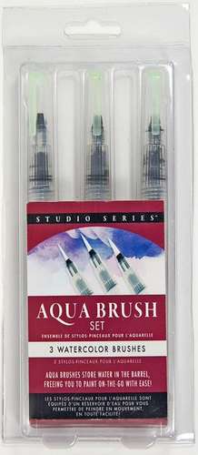 Studio Series Aqua Brushes (Set of 3) de Inc Peter Pauper Press