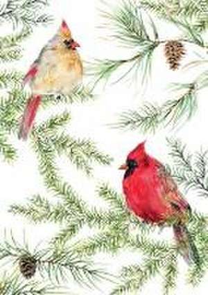 Cardinals in Evergreen Small Boxed Holiday Cards de Peter Pauper Press Inc