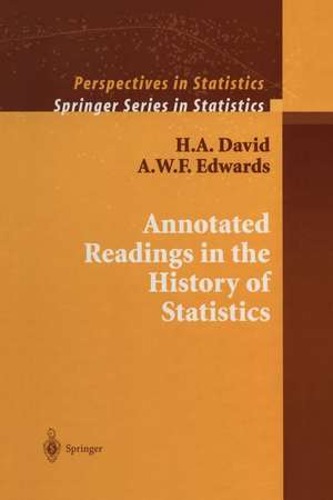 Annotated Readings in the History of Statistics de H. A. David