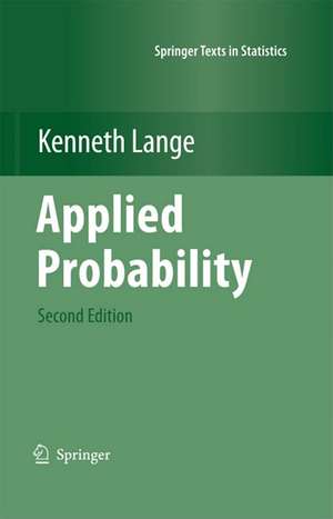 Applied Probability de Kenneth Lange