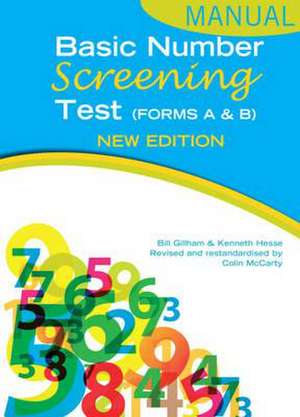 Basic Number Screening Test Manual de Bill Gillham