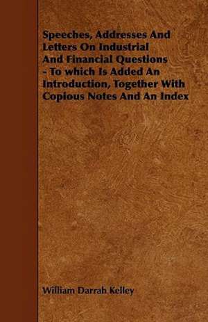 Speeches, Addresses And Letters On Industrial And Financial Questions - To which Is Added An Introduction, Together With Copious Notes And An Index de William Darrah Kelley