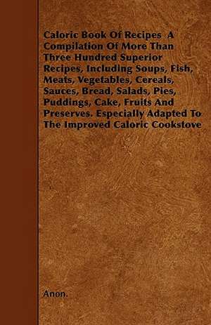 Caloric Book Of Recipes A Compilation Of More Than Three Hundred Superior Recipes, Including Soups, Fish, Meats, Vegetables, Cereals, Sauces, Bread, Salads, Pies, Puddings, Cake, Fruits And Preserves. Especially Adapted To The Improved Caloric Cookstove de Anon