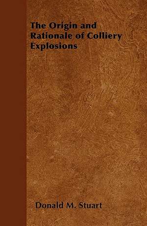 The Origin and Rationale of Colliery Explosions de Donald M. Stuart