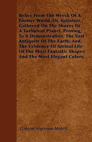 Relics From The Wreck Of A Former World, Or, Splinters Gathered On The Shores Of A Turbulent Planet. Proving, To A Demonstration, The Vast Antiquity Of The Earth; And, The Existence Of Animal Life-Of The Most Fantastic Shapes, And The Most Elegant Colors de Gideon Algernon Matell