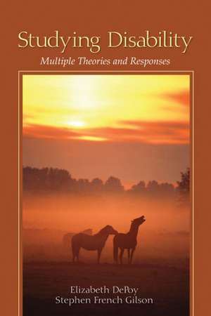 Studying Disability: Multiple Theories and Responses de Elizabeth G. DePoy