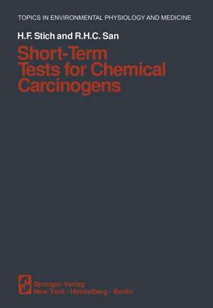 Short-Term Tests for Chemical Carcinogens de H.F. Stich