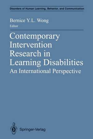 Contemporary Intervention Research in Learning Disabilities: An International Perspective de Bernice Y. L. Wong