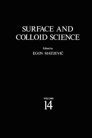 Surface and Colloid Science de Egon Matijevic