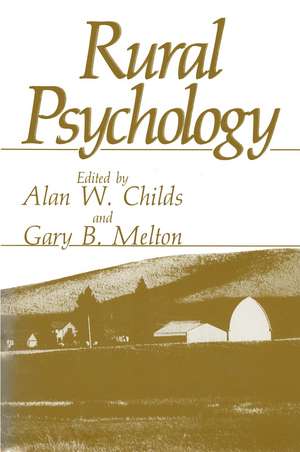 Rural Psychology de Alan W. Childs