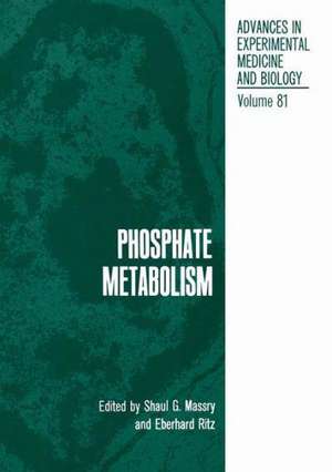 Phosphate Metabolism de Shaul Massry