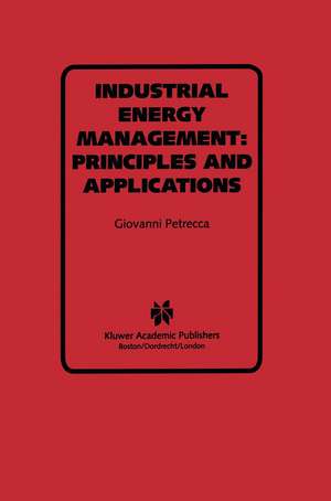 Industrial Energy Management: Principles and Applications: Principles and Applications de Giovanni Petrecca