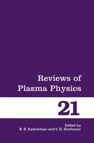 Reviews of Plasma Physics de B.B. Kadomtsev