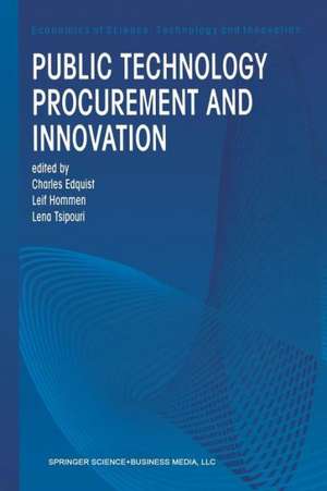 Public Technology Procurement and Innovation de Charles Edquist