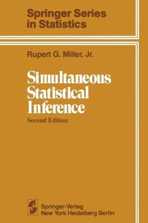 Simultaneous Statistical Inference de Rupert G. Jr. Miller