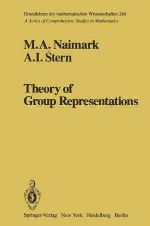 Theory of Group Representations de M.A. Naimark