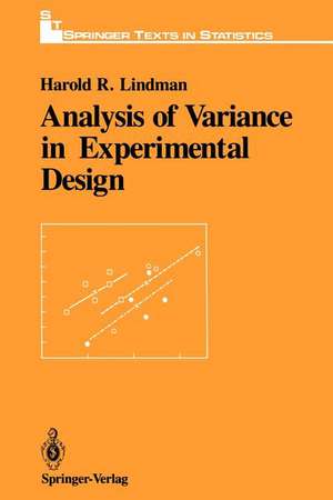 Analysis of Variance in Experimental Design de Harold R. Lindman