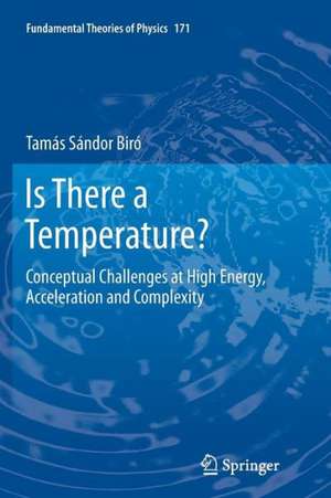 Is There a Temperature?: Conceptual Challenges at High Energy, Acceleration and Complexity de Tamás Sándor Biró