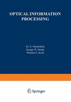 Optical Information Processing de Yu Nesterikhin