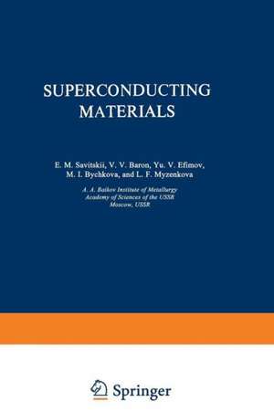 Superconducting Materials de E. Savitskii