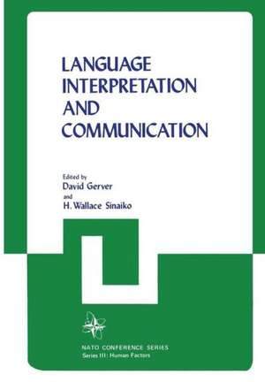 Language Interpretation and Communication de D. Gerver