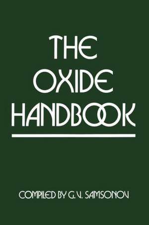 The Oxide Handbook de G. V. Samsonov