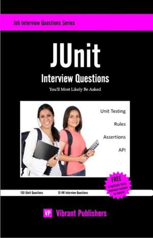 Junit Interview Questions You'll Most Likely Be Asked: As Illustrated by Clay County, Iowa and Jennings County, Indiana with Comparative Data Studies of Thirty-Five Mi de Virbrant Publishers