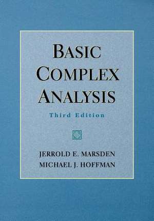 Basic Complex Analysis de Jerrold E. Marsden