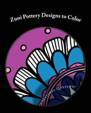 Zuni Pottery Designs to Color de Mallery Quetawki