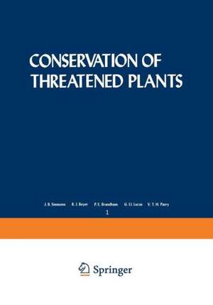 Conservation of Threatened Plants de J. Simmons