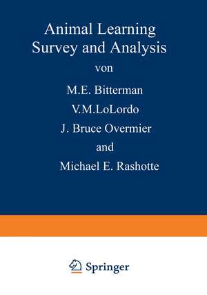 Animal Learning: Survey and Analysis de M. E. Bitterman