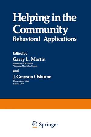 Helping in the Community: Behavioral Applications de Garry Bach