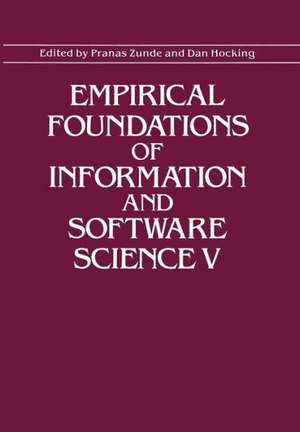 Empirical Foundations of Information and Software Science V de Pranas Zunde