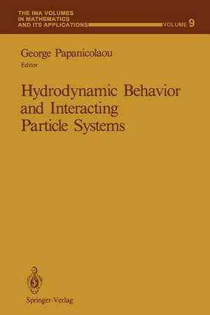 Hydrodynamic Behavior and Interacting Particle Systems de George Papanicolaou