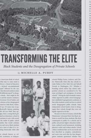 Transforming the Elite de Michelle A. Purdy