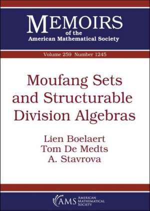 Moufang Sets and Structurable Division Algebras de Lien Boelaert