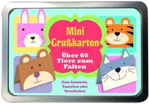 Boxset Mini Grußkarten -Über 60 Tiere zum Falten