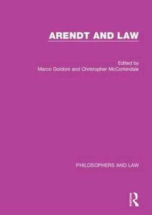 Arendt and Law de Marco Goldoni