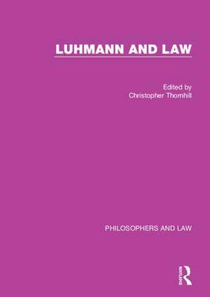 Luhmann and Law de Christopher Thornhill