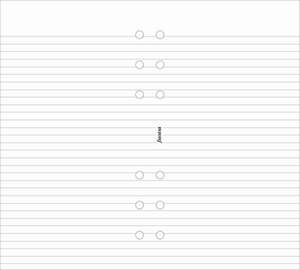 FILOFAX PERSONAL WHITE RULED NOTEPAPER R