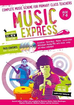 Music Express: Age 7-8 (Book + 3cds + DVD-Rom) de Maureen Hanke