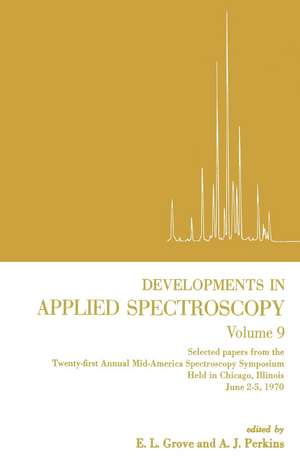 Developments in Applied Spectroscopy de E. L. Grove