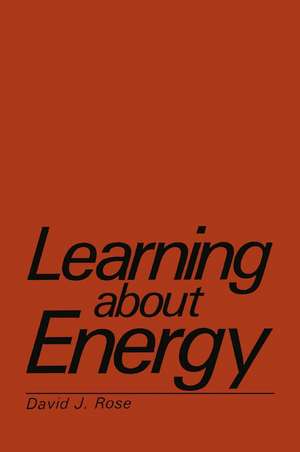 Learning about Energy de David J. Rose