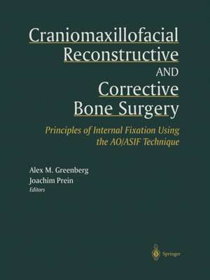 Craniomaxillofacial Reconstructive and Corrective Bone Surgery: Principles of Internal Fixation Using AO/ASIF Technique de Alex M. Greenberg