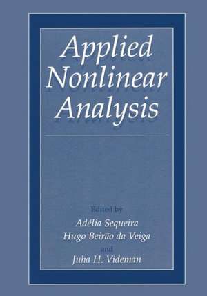 Applied Nonlinear Analysis de Adélia Sequeira