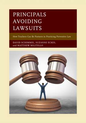 Principals Avoiding Lawsuits de David Schimmel